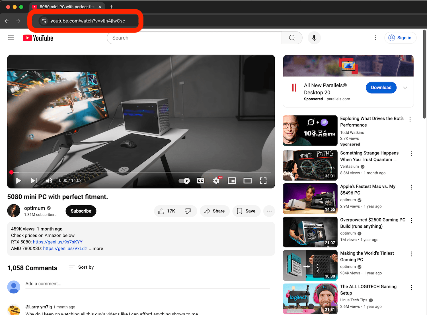 Copy Video URL - Transcript Generator